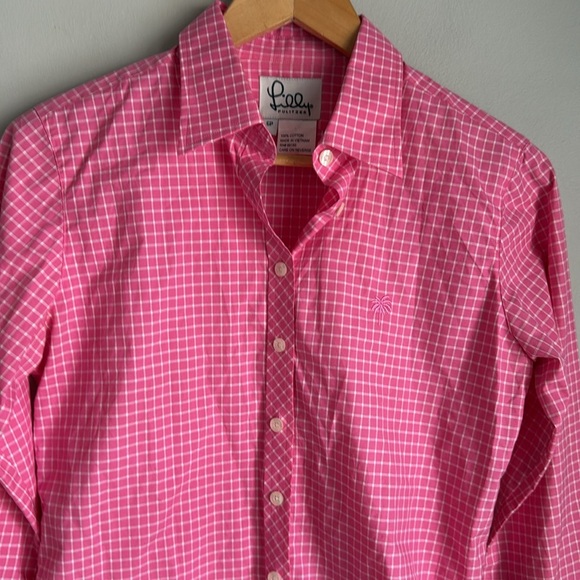 Lilly pullitzer cotton button down shirt 6P - Picture 3 of 9